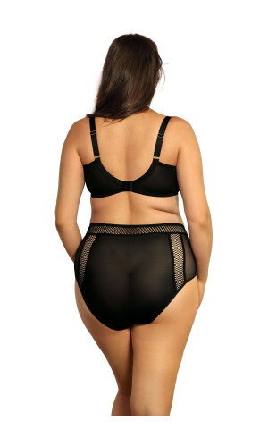 Σουτιέν Ewa Bien B171 balconette σε μαύρο για μεγάλο στήθος με ενισχυμένη στήριξη